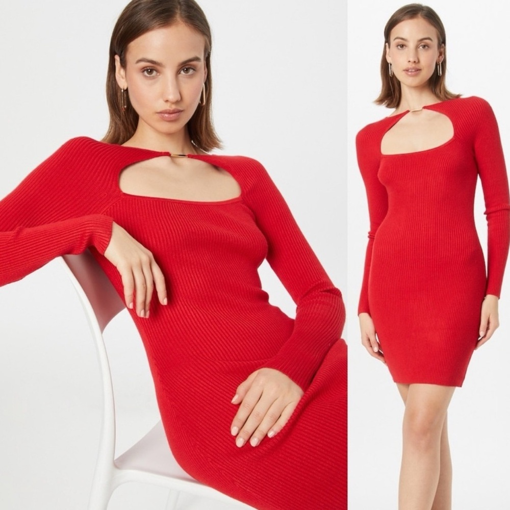 Abercrombie & Fitch Elegant Red Knit Dress